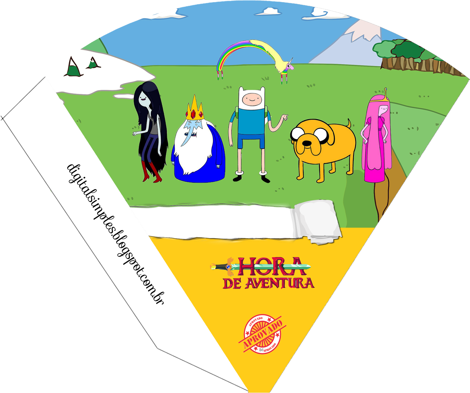 Free Printable Cones - Adventure Time Clipart (1600x1334), Png Download