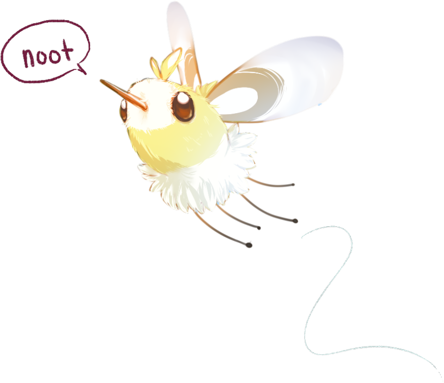 Noot Pokémon Sun And Moon Pokémon - Bee Clipart (1280x1280), Png Download