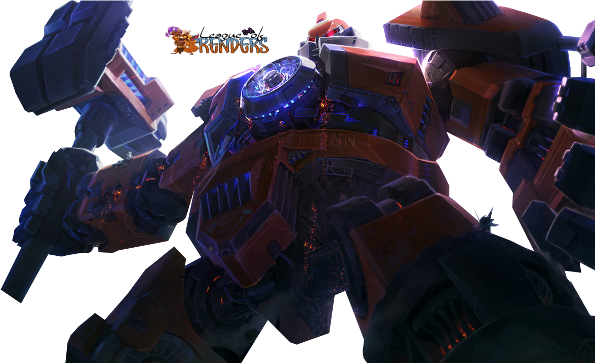 Mecha Malphite Vs Mecha Zero Sion - League Of Legends Skin Splash Clipart (1215x717), Png Download