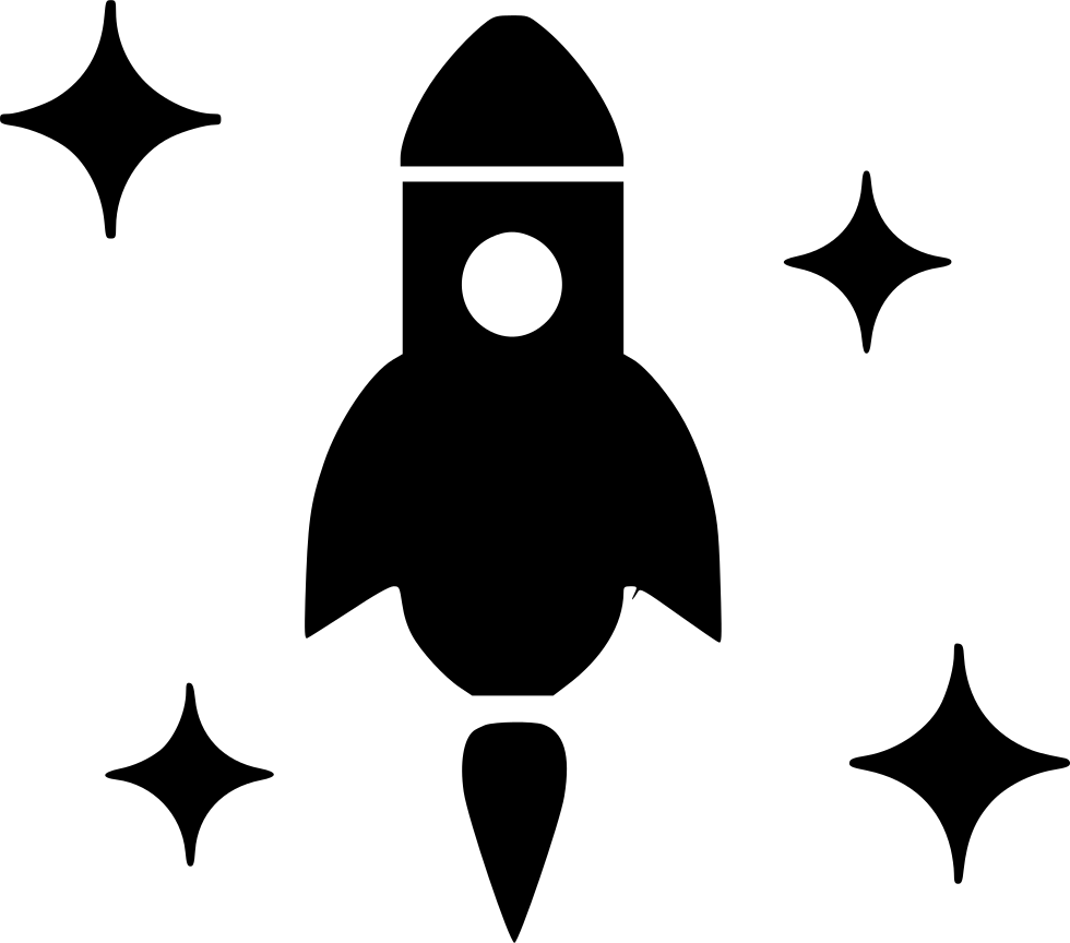 Sky Stars Cosmos Comments - Rocket And Stars Icon Clipart (980x864), Png Download