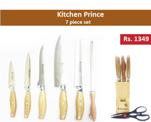 Kitchen Prince Stainless Steel Knife Set - Utility Knife Clipart (500x633), Png Download