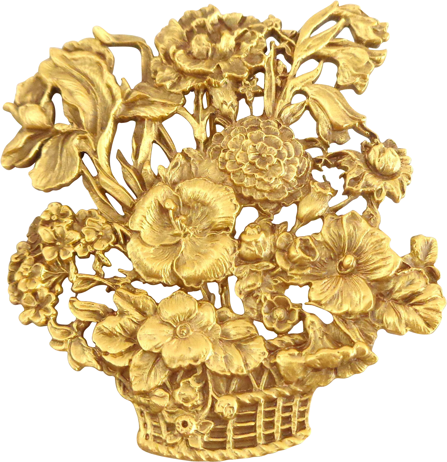Vintage Exquisite Museum Of Fine Arts Mfa Flower Basket - Bouquet Clipart (1745x1804), Png Download