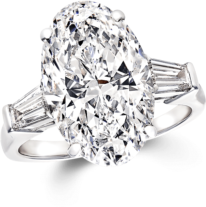 A Classic Graff Ring Featuring An Oval Shape Diamond - Graff Oval Engagement Ring Clipart (2000x2000), Png Download