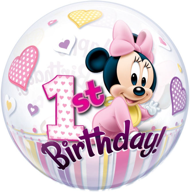 Minnie Mouse 1st Birthday - Disney Minnie Mouse 1st Birthday Clipart (771x768), Png Download
