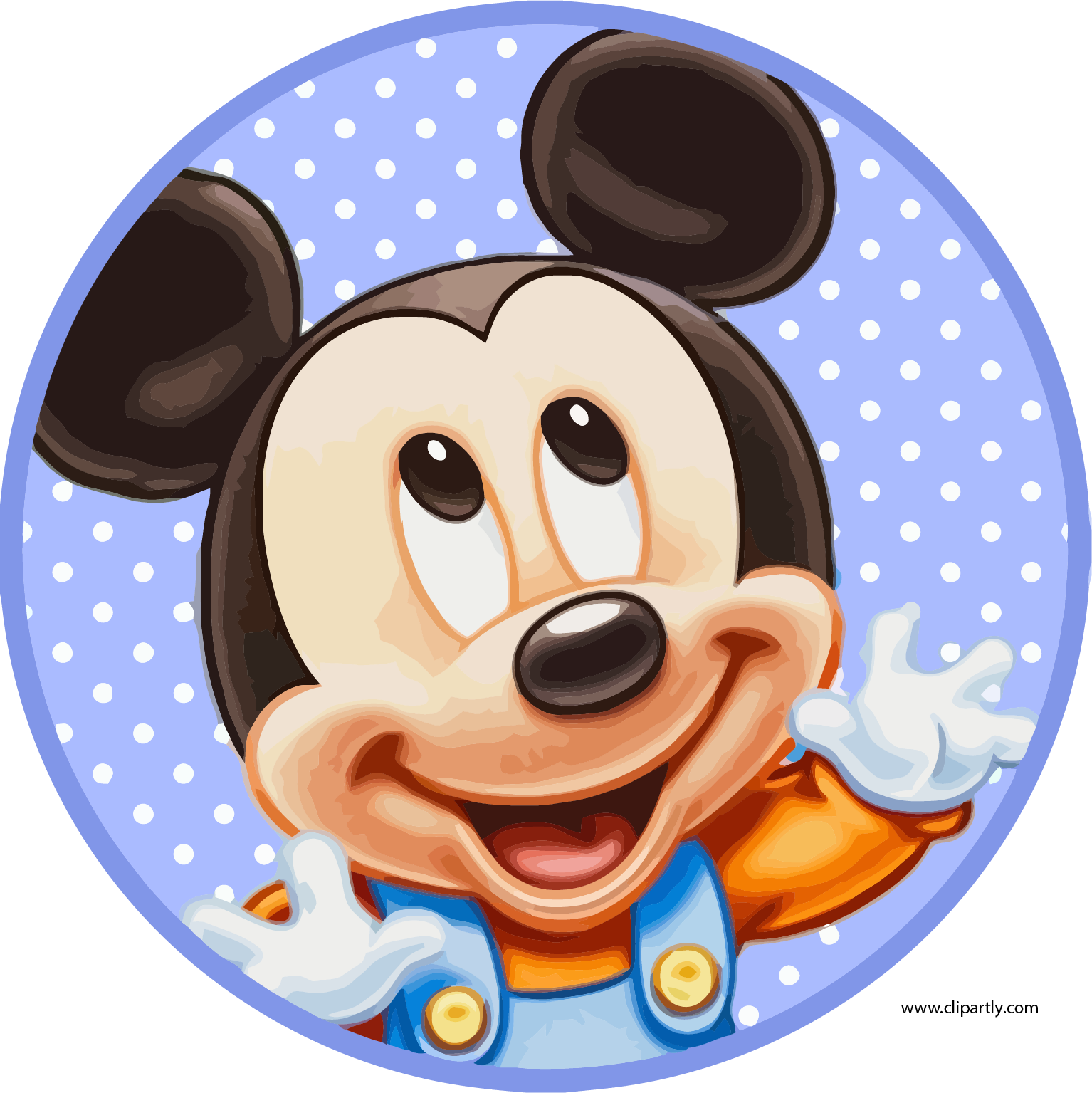 Pale Blue Mickey Clipart Png - Mickey Mouse Bebe Transparent Png (1534x1535), Png Download