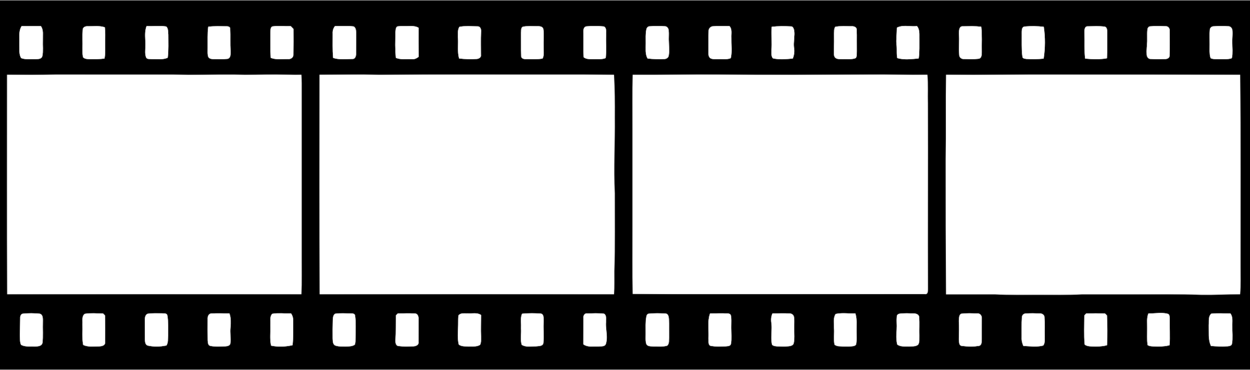 Photographic Film Filmstrip Film Stock - Film Strip Png Clipart (2528x750), Png Download