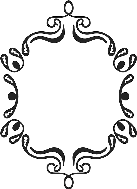 Portrait Frame Rubber Stamp - Circle Clipart (577x796), Png Download