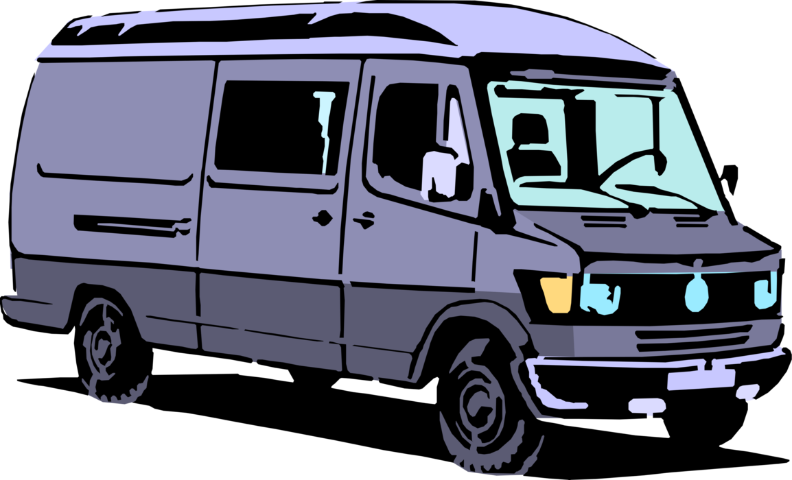 Vector Van Delivery - Compact Van Clipart (1154x700), Png Download