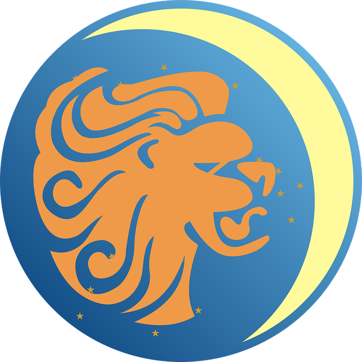 Lion Zodiac Sign Zodiac Moon Star Symbol - Leo Clipart (720x720), Png Download