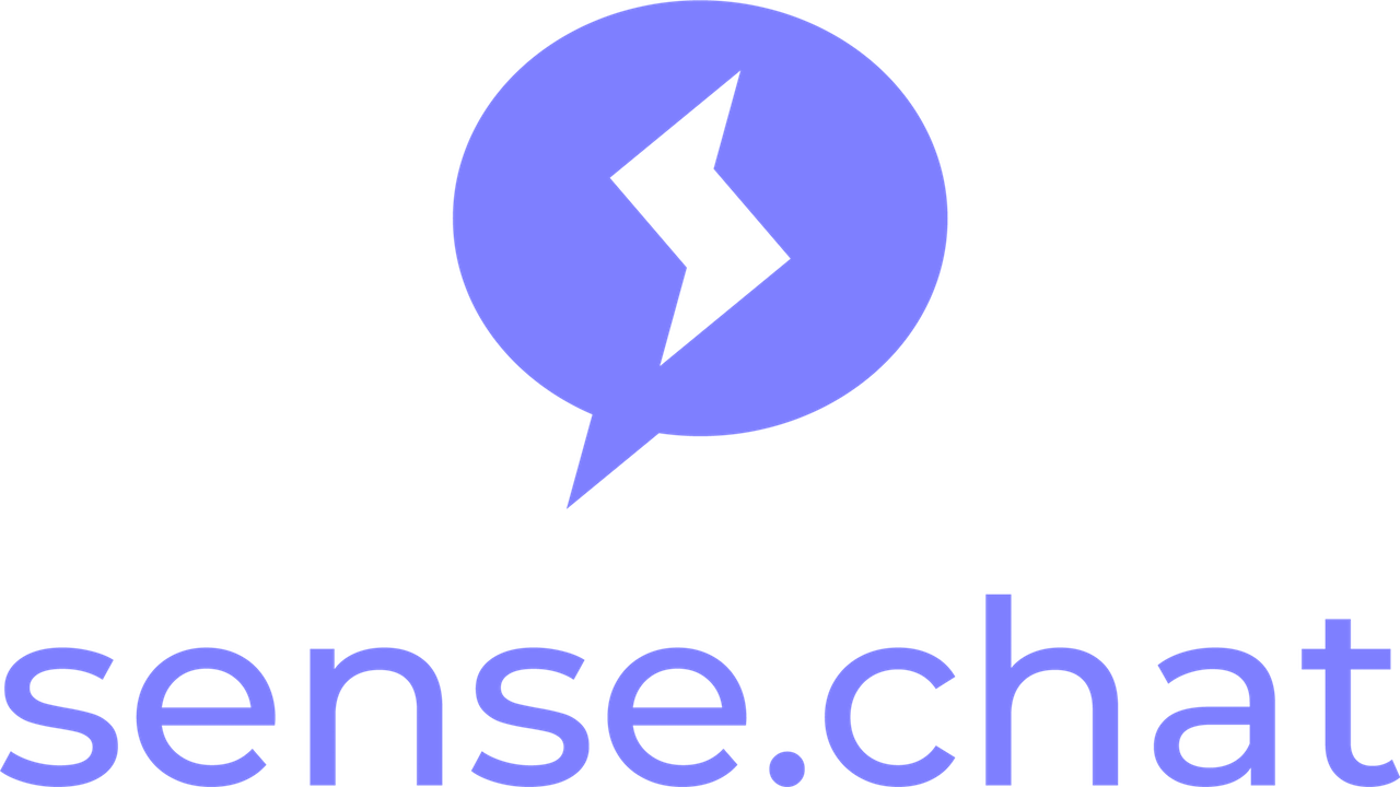 Sense Chat Logo 1 Color Purple Web - Sense Chat Clipart (1280x720), Png Download