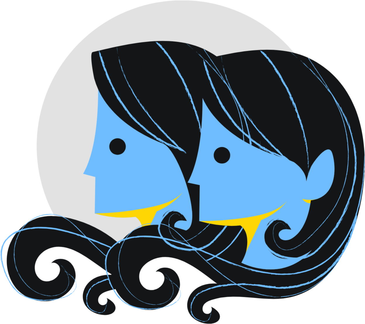 Gemini - Illustration Clipart (1500x1500), Png Download