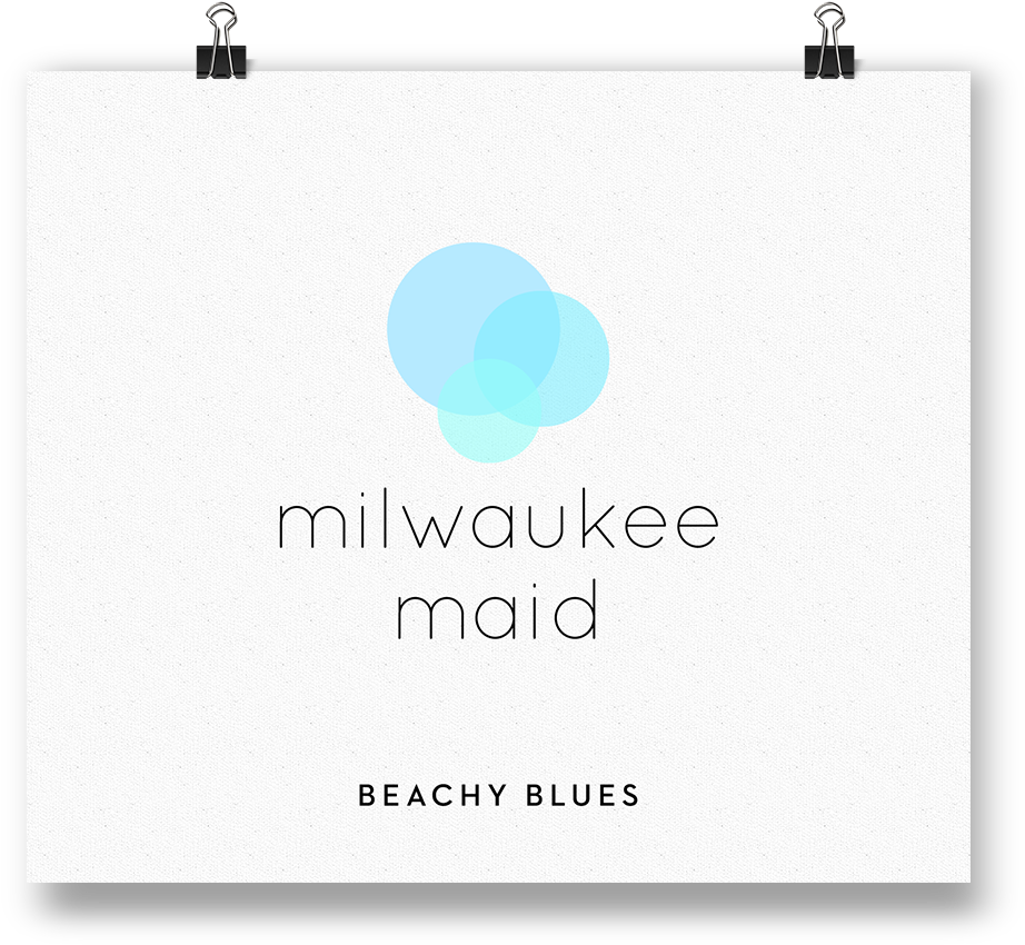 Beachy Blues Modern Logo Design For Milwaukee Maid - Envelope Clipart (1183x1077), Png Download