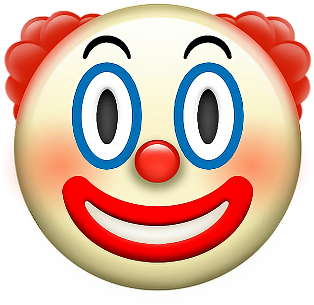 #payaso #png #emojistickers #emoji #emojifaces - Clown Face Emoji Clipart (640x640), Png Download