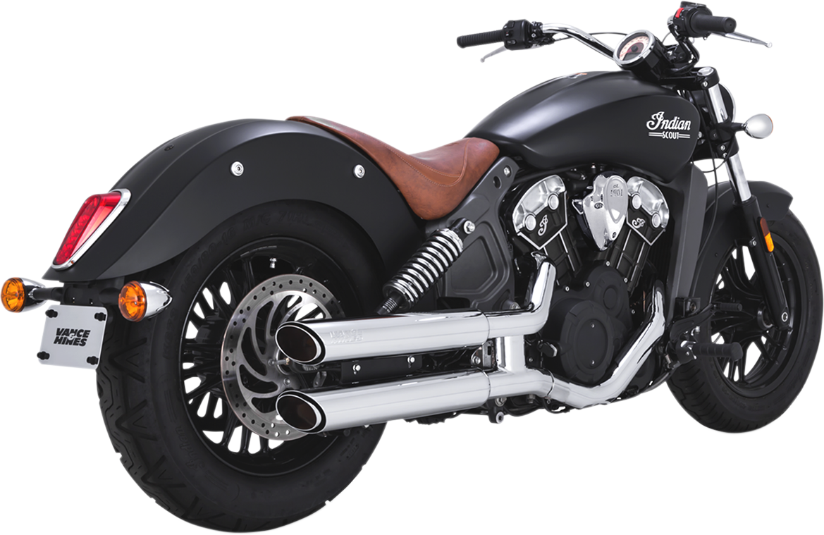 Vance & Hines Chrome Twin Slash Exhaust Mufflers For - Indian Scout Vance And Hines Twin Slash Clipart (1169x759), Png Download