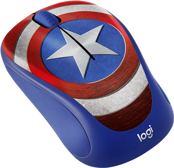 Captain America - Logitech M238 Marvel Clipart (607x586), Png Download