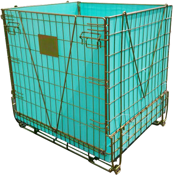 Wire Mesh Container Eu Series , Png Download - Cage Clipart (564x569), Png Download