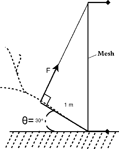 Diagram Of The Wire Mesh Used To Measure The Bending - Plot Clipart (510x635), Png Download