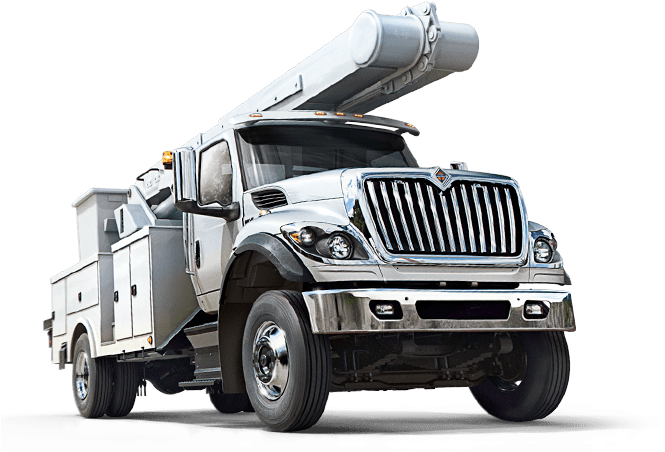 Utility Trucks - International Hv Utility Truck Clipart (669x471), Png Download