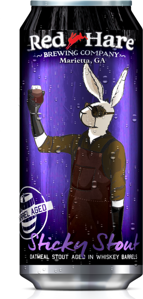 Whiskey Barrel Aged Oatmeal Stout Rare Hare No2 Can - Red Hare Brewing Clipart (558x1024), Png Download