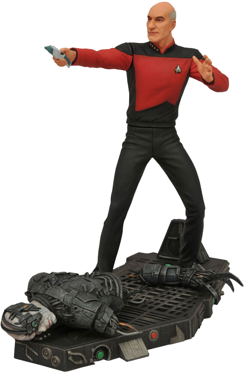 Picard Stands 7 Inches Tall And Was Sculpted By Patrick - Jean Luc Picard Figures Clipart (489x743), Png Download