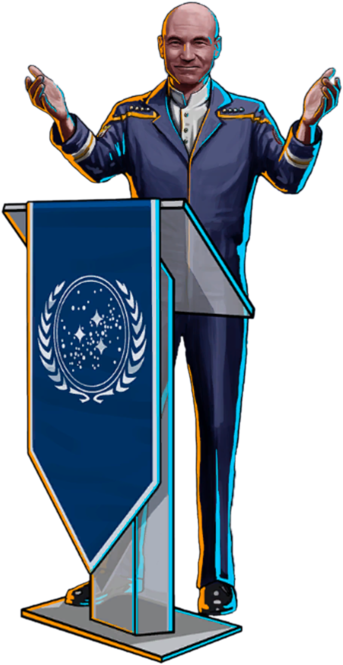 C - O - P - Founder Picard - Captain Picard Star Trek Timelines Clipart (696x1356), Png Download