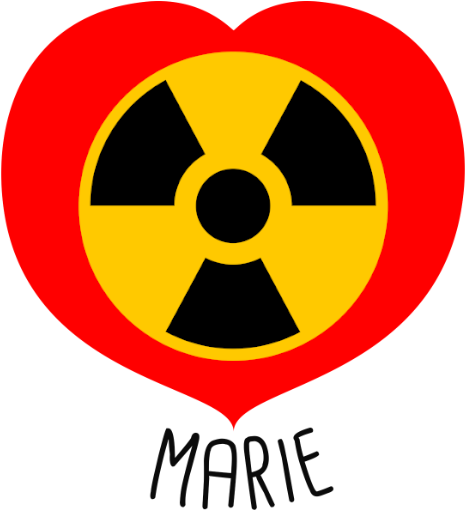 Marie Curie - Hazard Symbol Clipart (590x589), Png Download