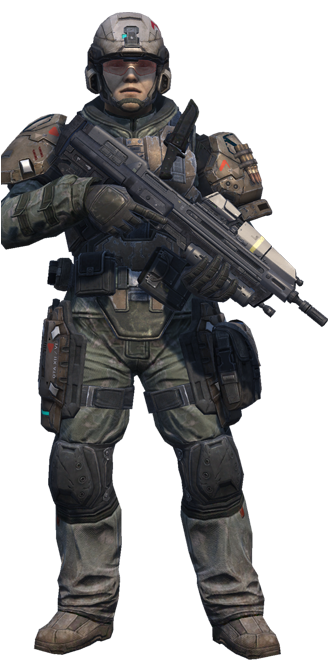 Turn Your Headphones Up - Halo Reach Marine And Trooper Clipart (600x662), Png Download