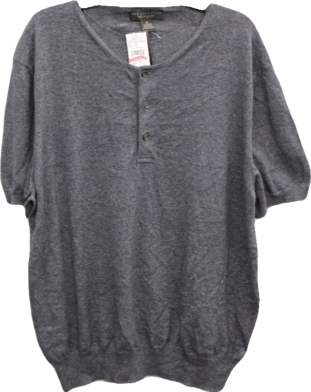 The Men's Store At Bloomingdale's Heather Blue Short-sleeve - Blouse Clipart (720x1080), Png Download