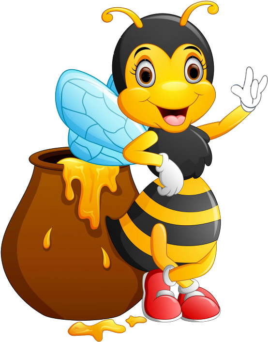 Http - //dl - Glitter Graphics - Go To Www - Glitter - Honey Bee Bees Cartoon Clipart (626x733), Png Download