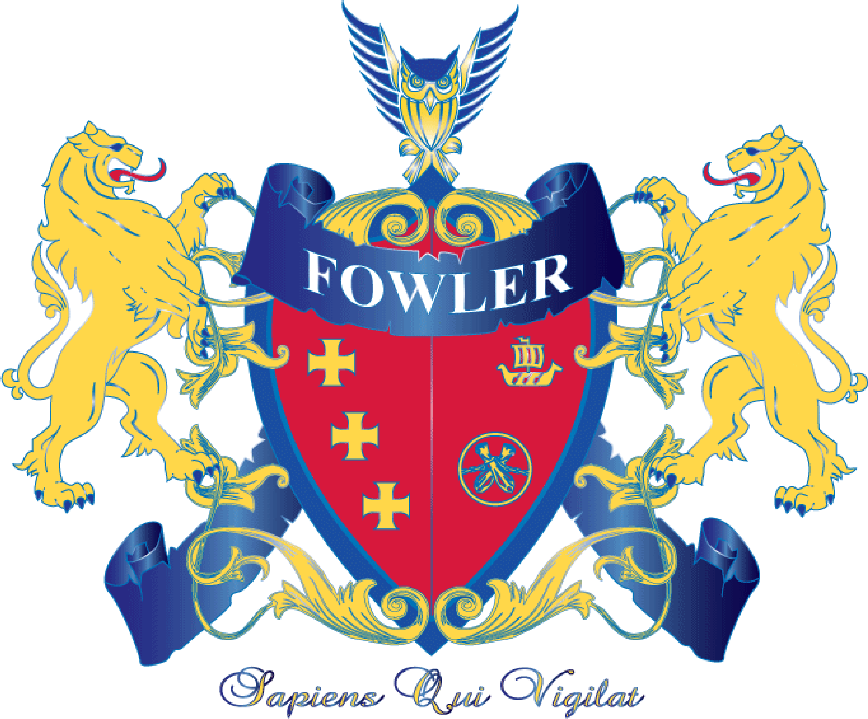 Fowler Family Crest - Emblem Clipart (3300x2550), Png Download