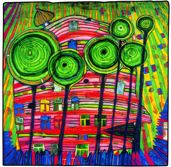 Hundertwasser Blobs Grow In Beloved Gardens Clipart (604x600), Png Download