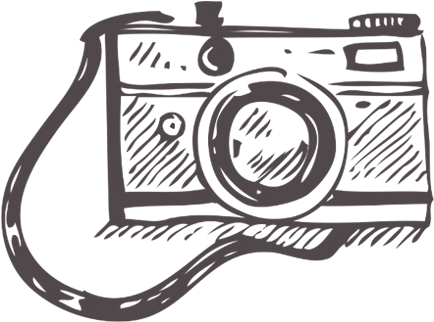 Camera Drawing Sketch - Wristlet Clipart (768x520), Png Download