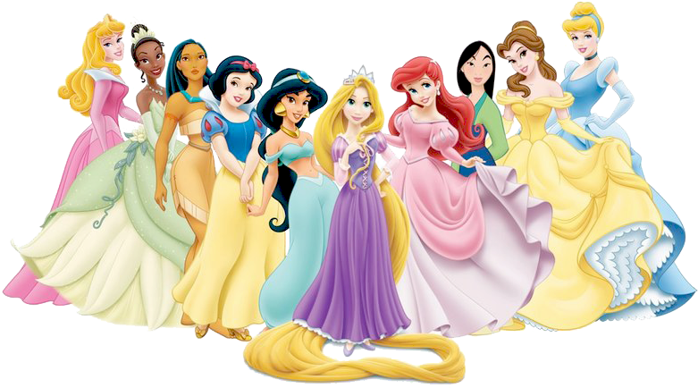 Disney Princesses Clipart - Fairy Tales Characters For Girls - Png Download (800x448), Png Download