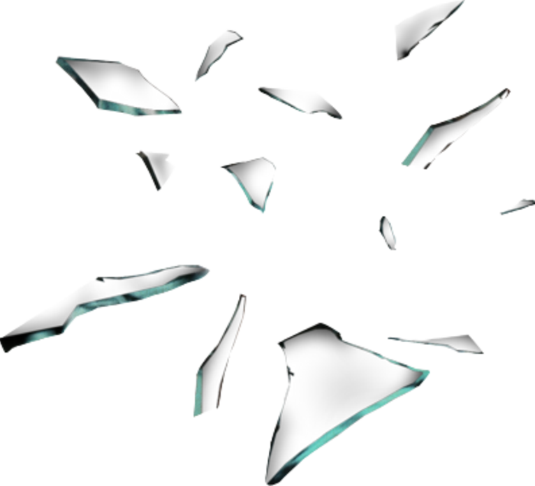 Открытка «твой Мир Хрустальный И Живойздесь - Broken Glass Pieces Png Clipart (766x696), Png Download