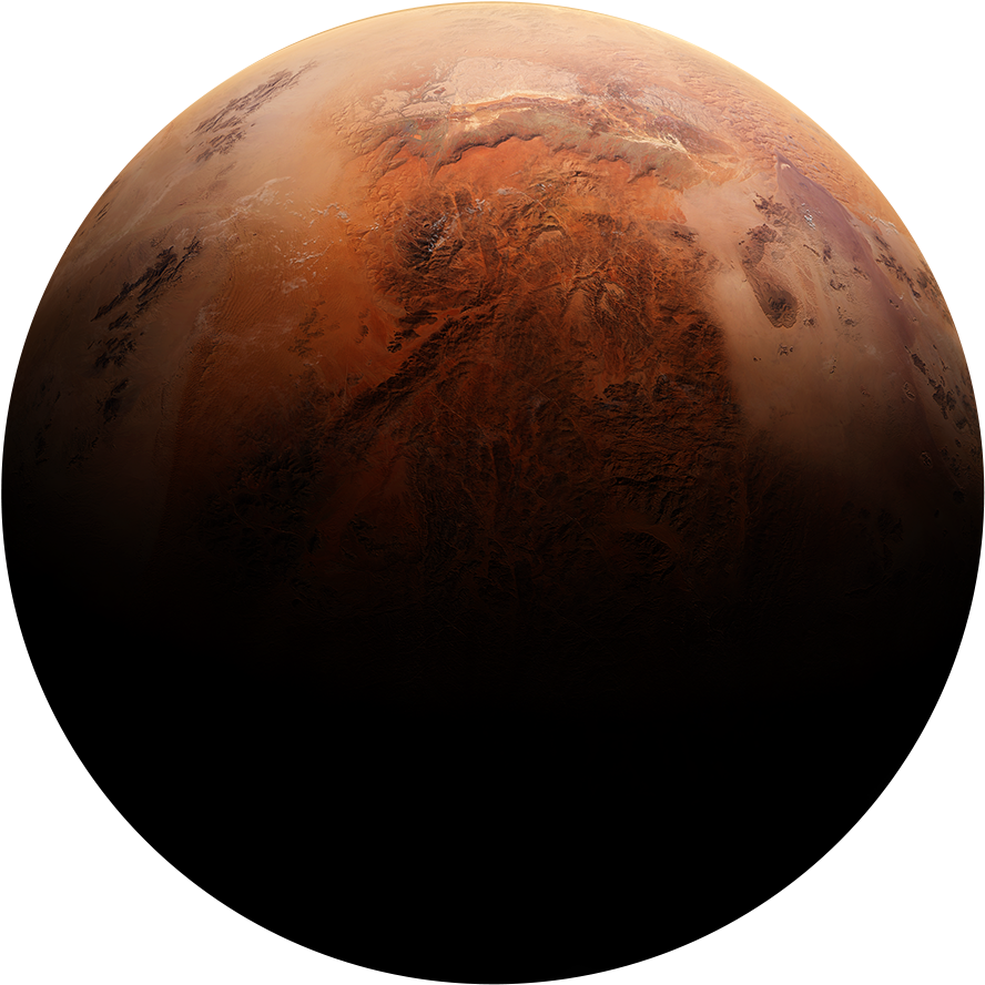 Mars Planet Cut Out Clipart (1000x1000), Png Download