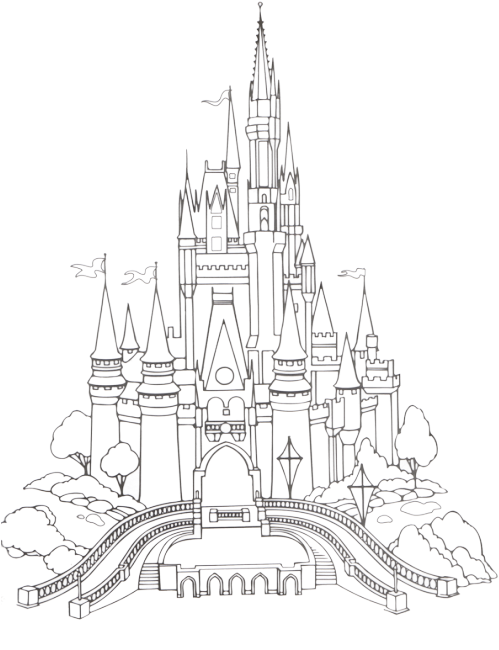 Stupid Bullshit Transparent Disney Castle Cinderella - Castle Picture To Colour Clipart (500x673), Png Download