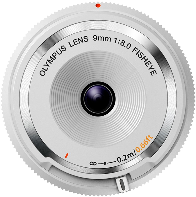 Olympus 9mm F8 Fisheye Body Cap Lens - Fisheye Olympus 9mm Vs 7 5 Clipart (694x700), Png Download