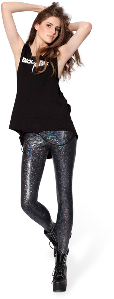 Shattered Glass Charcoal Leggings - Photo Shoot Clipart (683x1024), Png Download