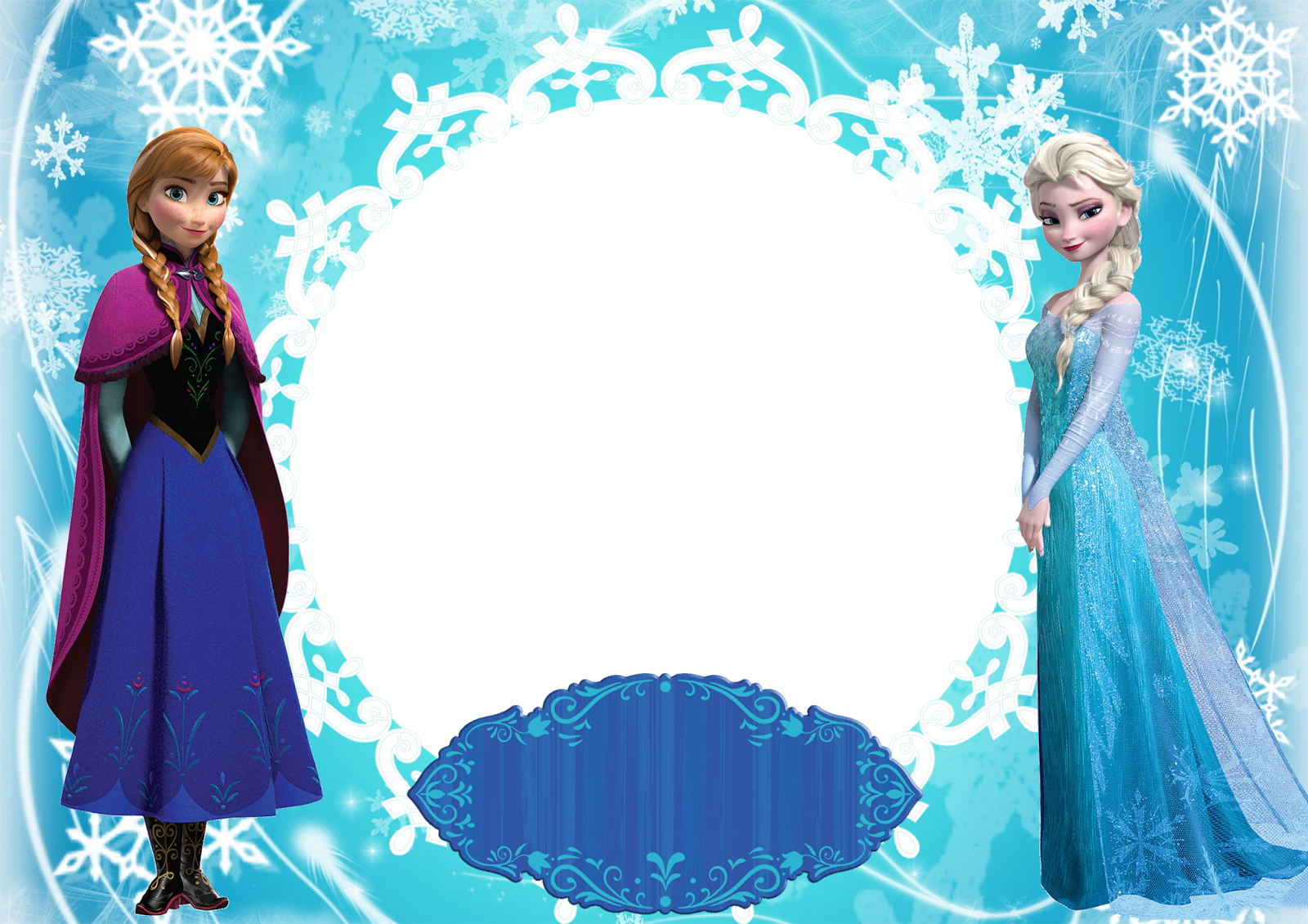 Free Icons Png - Elsa And Anna Frame Clipart (1600x1131), Png Download
