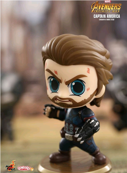 Avengers Infinity War - Cosbaby Captain America Hottoys Clipart (600x600), Png Download