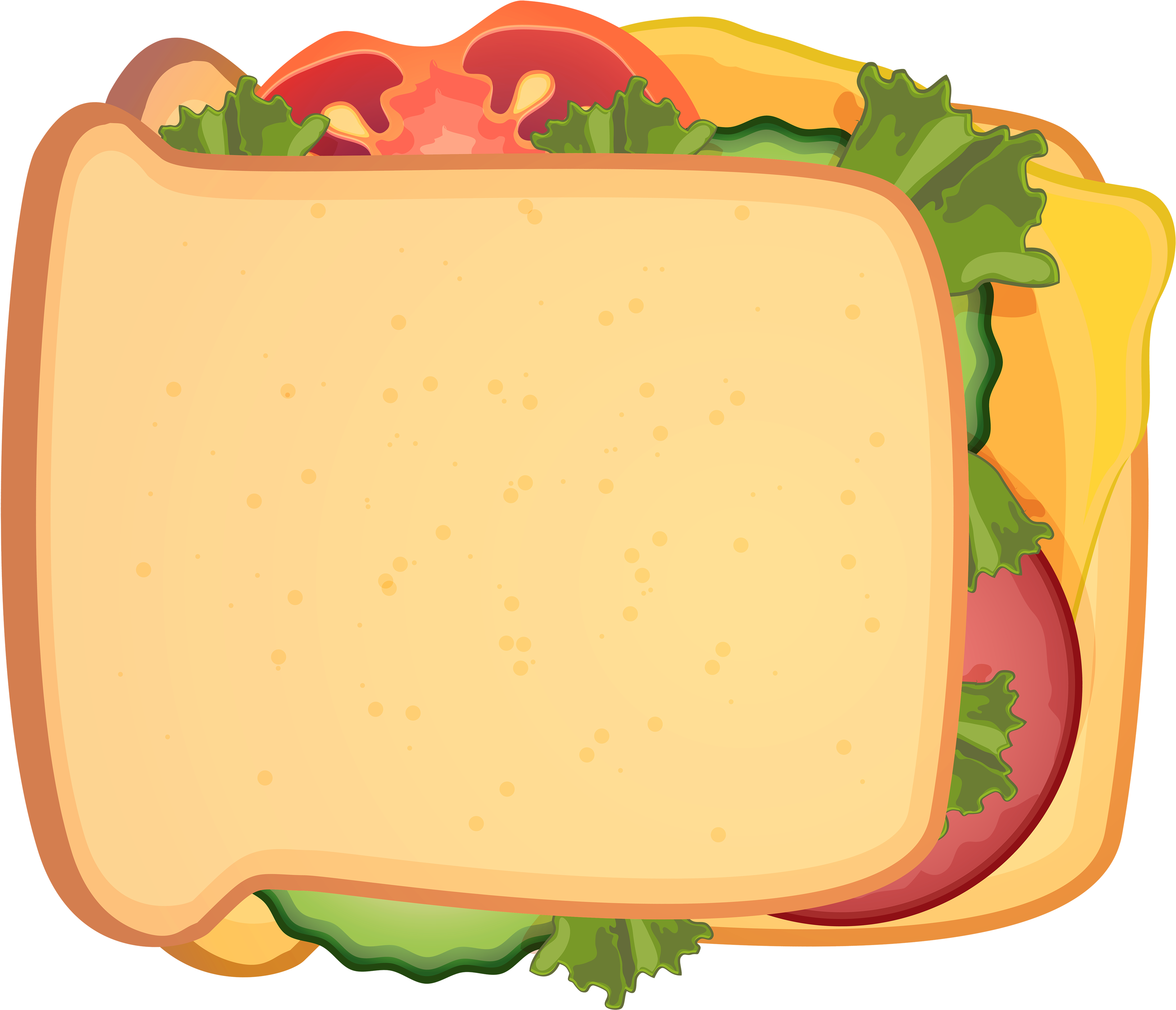 Sandwich Png Clipart - Transparent Background Sandwich Clipart (4000x3330), Png Download
