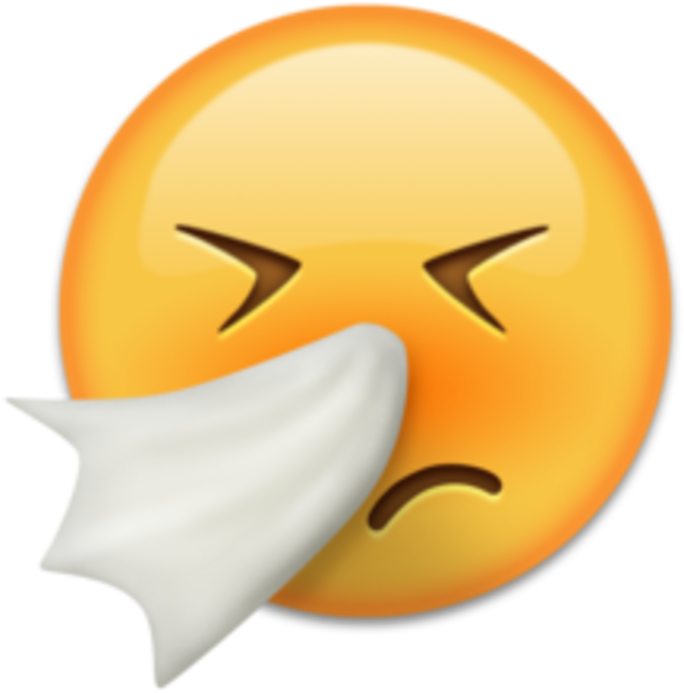 Hand Emoji Clipart Air Emoji Png - Sick Emoji Transparent Png (757x757), Png Download