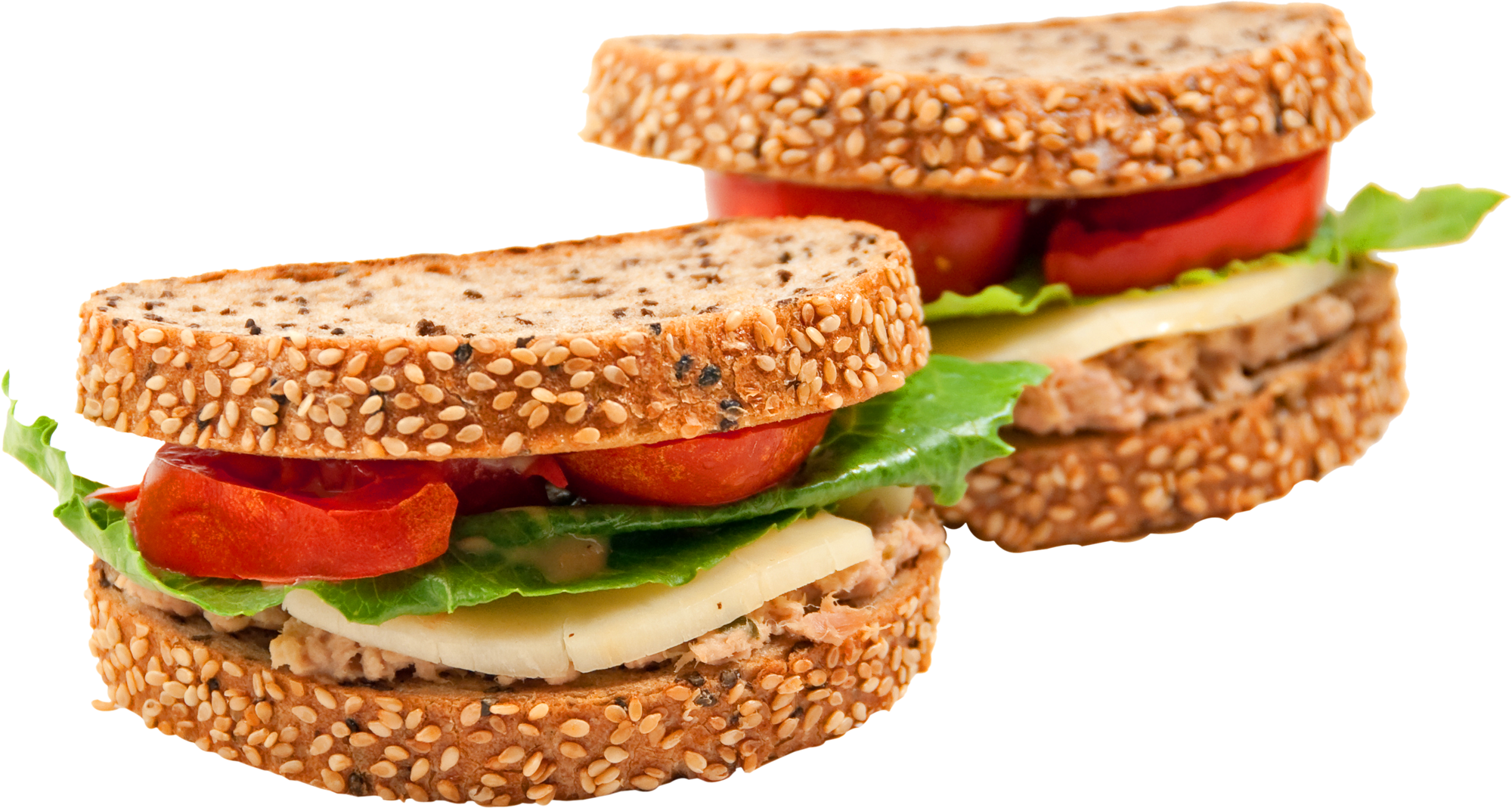 Burger And Sandwich Png Image - Sandwich Clipart (2000x1069), Png Download