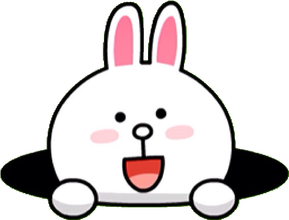 Line Rabbit Png Clipart (640x566), Png Download