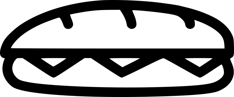 Png File - Sandwich Icon Free Clipart (980x408), Png Download