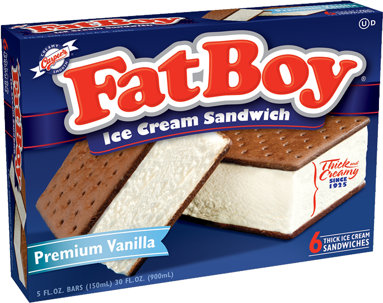 Vanilla Ice Cream Sandwich - Ice Cream Sandwich Fat Boy Clipart (810x631), Png Download