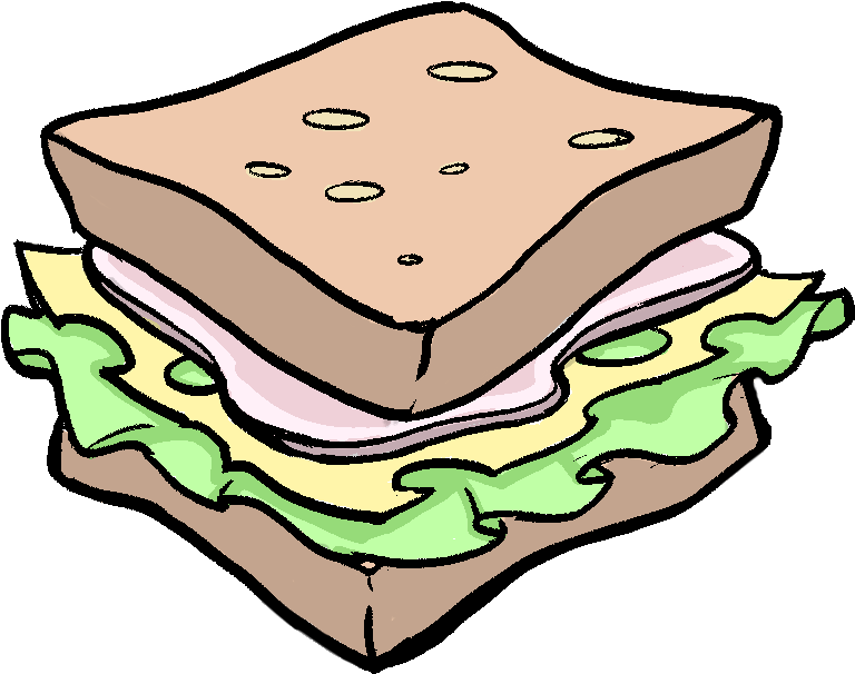 Sandwich - Fast Food Clipart (945x773), Png Download