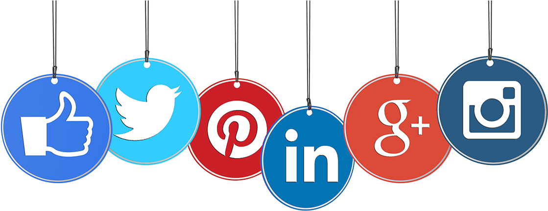 Social Media Logos Searchvista - Social Media Transparent Icon Clipart (1024x399), Png Download