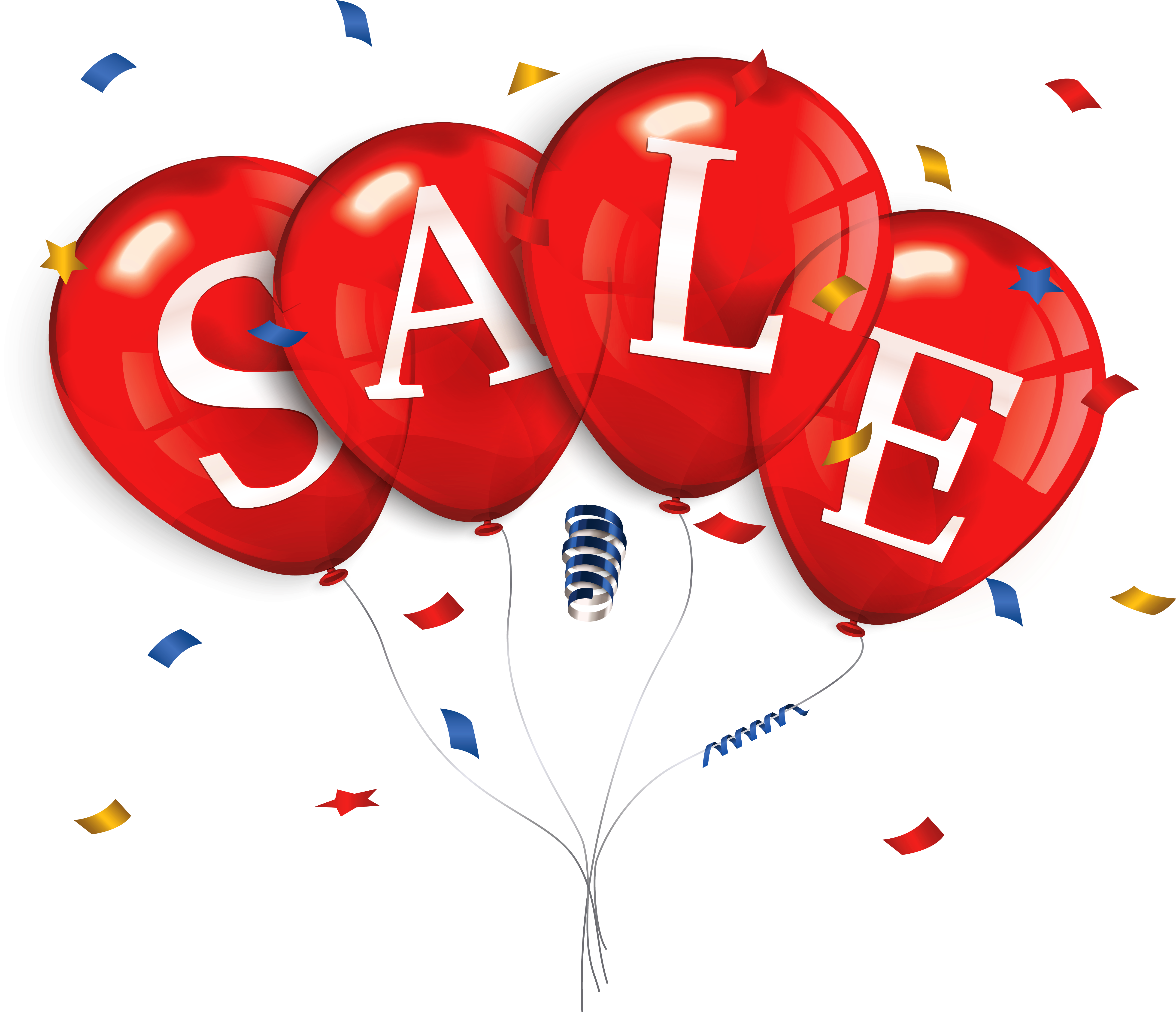 Sale Balloons Png Clipart Image - Sale Balloons Clip Art Transparent Png (5334x4635), Png Download