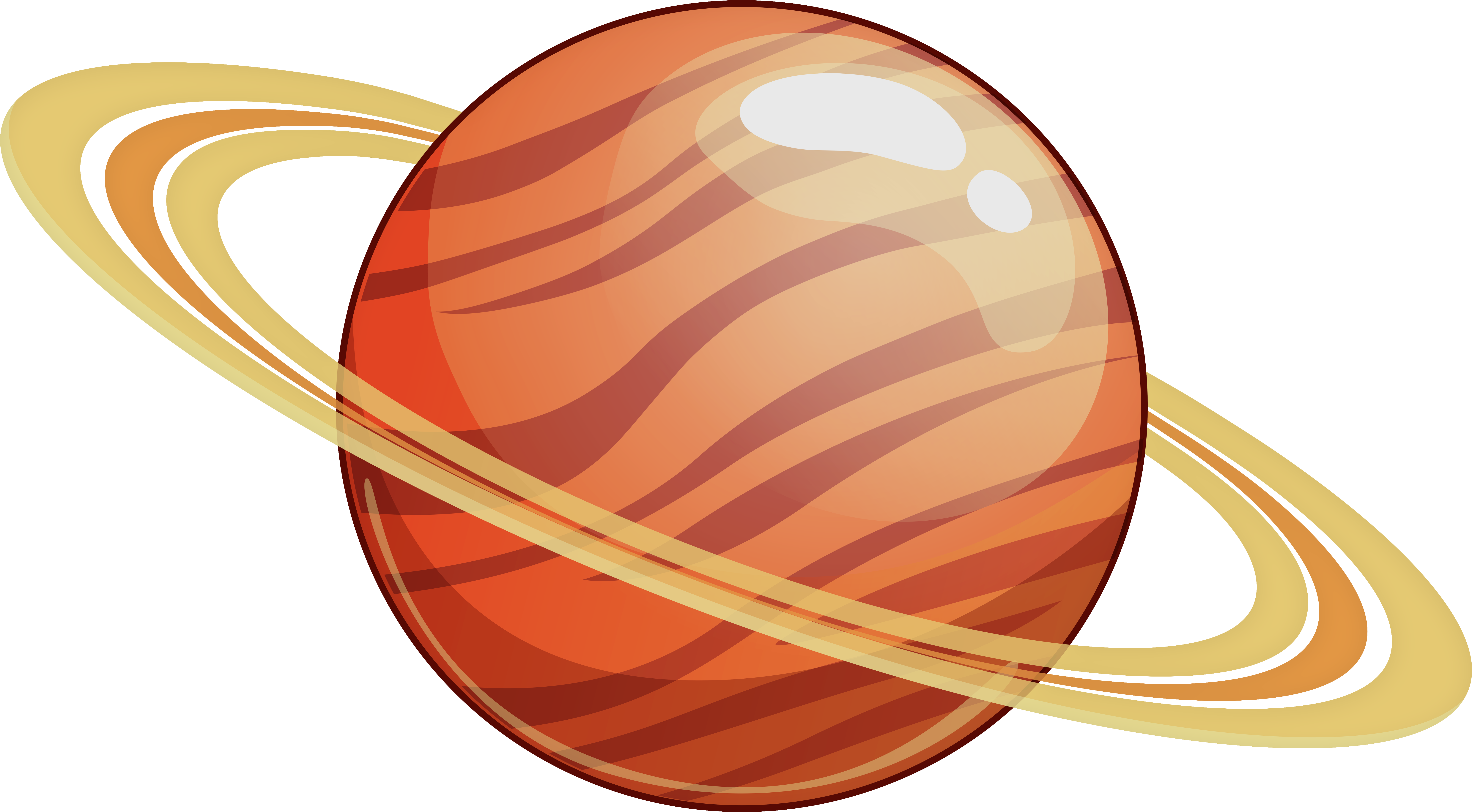 Saturn Png Clip Art - Saturn Png Transparent Clipart (8000x4433), Png Download